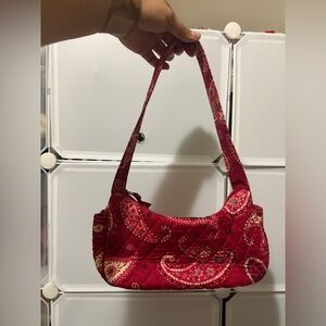Vera Bradley Red Paisley Quilted Shoulder Bag